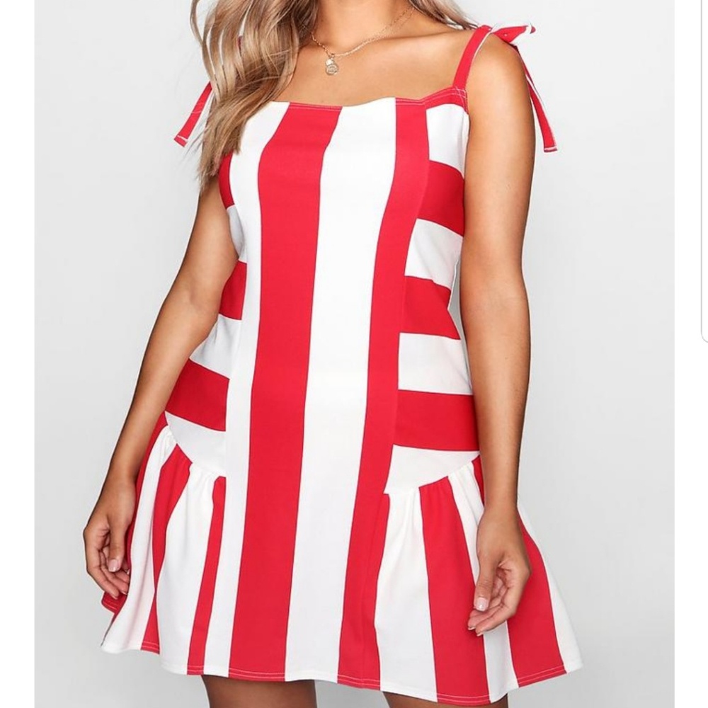 SOLD Stripe drill shift dress NWOT